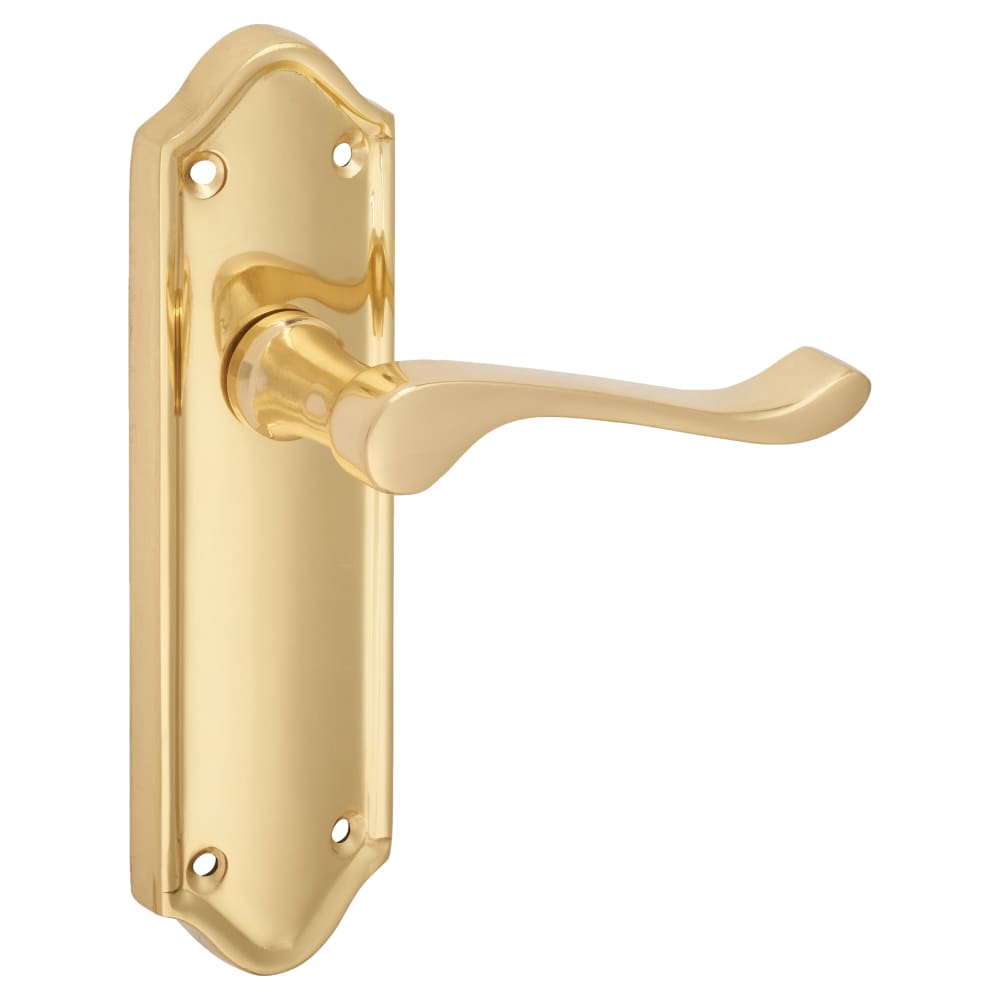 Altro Ashmead Latch Door Handle - 168 x 46mm - Polished Brass