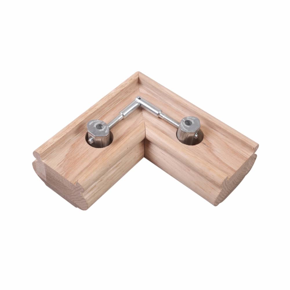 Zipbolt QT11 600 Full Mitre Stair Handrail Connector - 8 x 135mm
