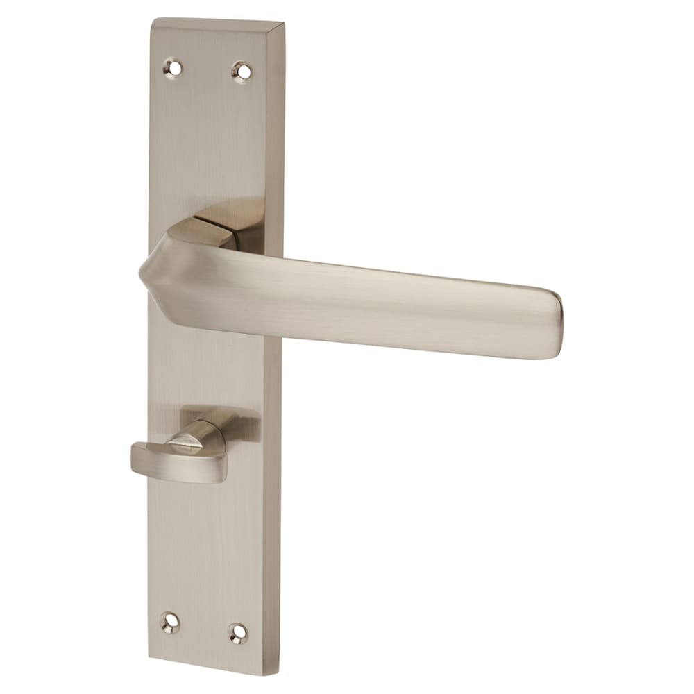 Altro Norley Bathroom Door Handle - 200 x 42mm - Satin Nickel