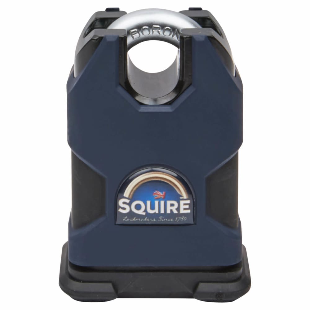 Squire High Security Closed Shackle Padlock - 16 x 16mm Shackle - Keyed to Differ - Blue