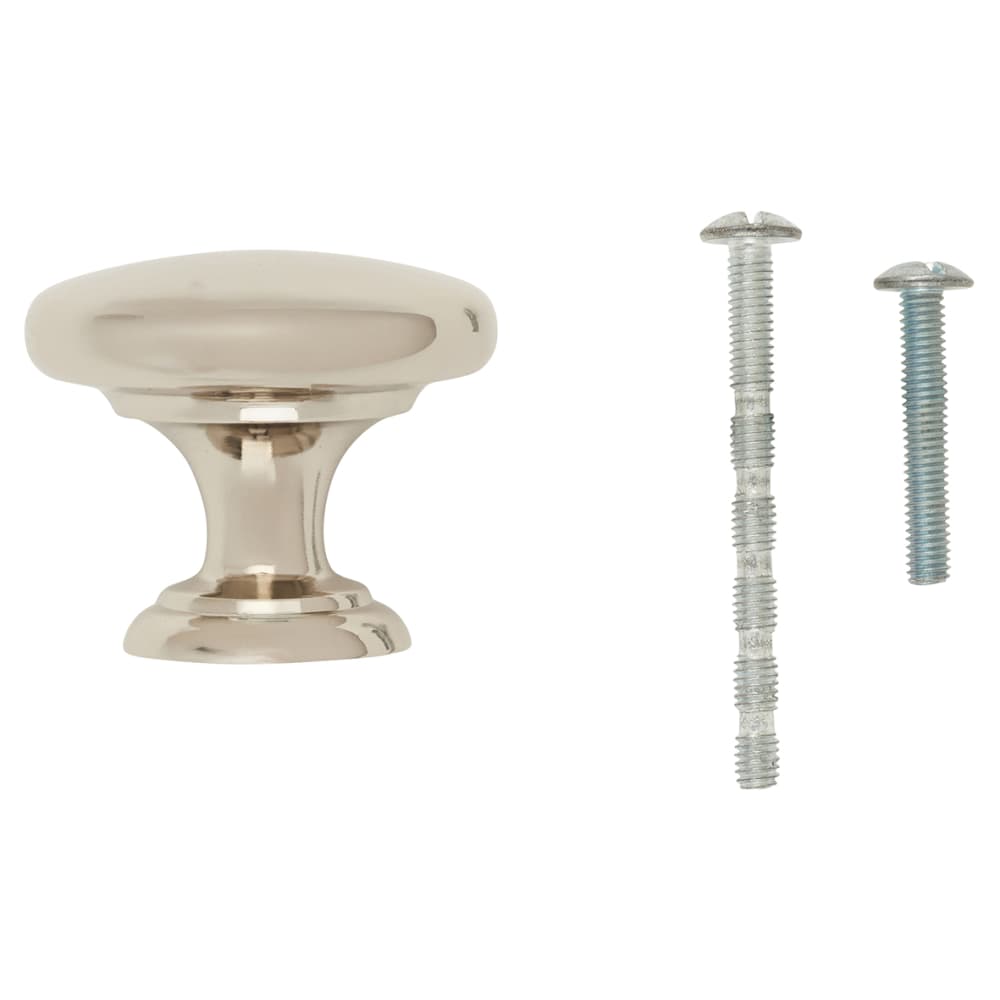 Crofts & Assinder Monmouth Round Cabinet Knob - 38mm Diameter - Polished Nickel