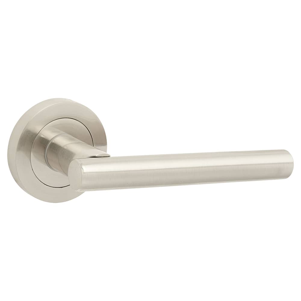 Touchpoint Ella Door Handle on Rose - Satin Nickel