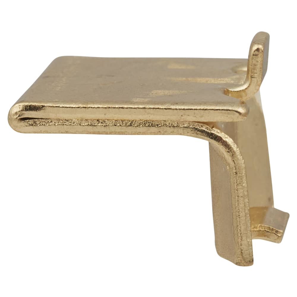 Altro Heavy Duty Raised Bookcase Clip - Electro Brass Plated - Pack of 10