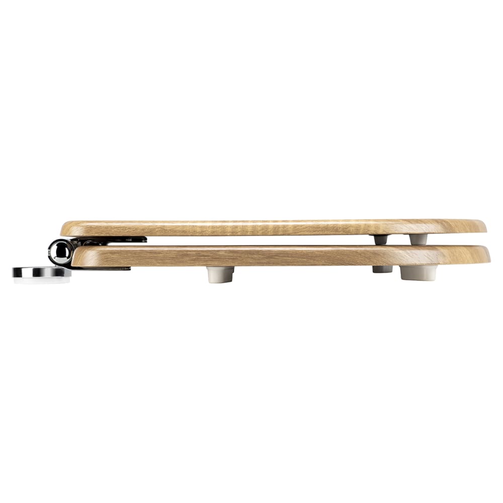 Croydex Levico Flexi-Fix Soft Close Wooden Toilet Seat - Teak