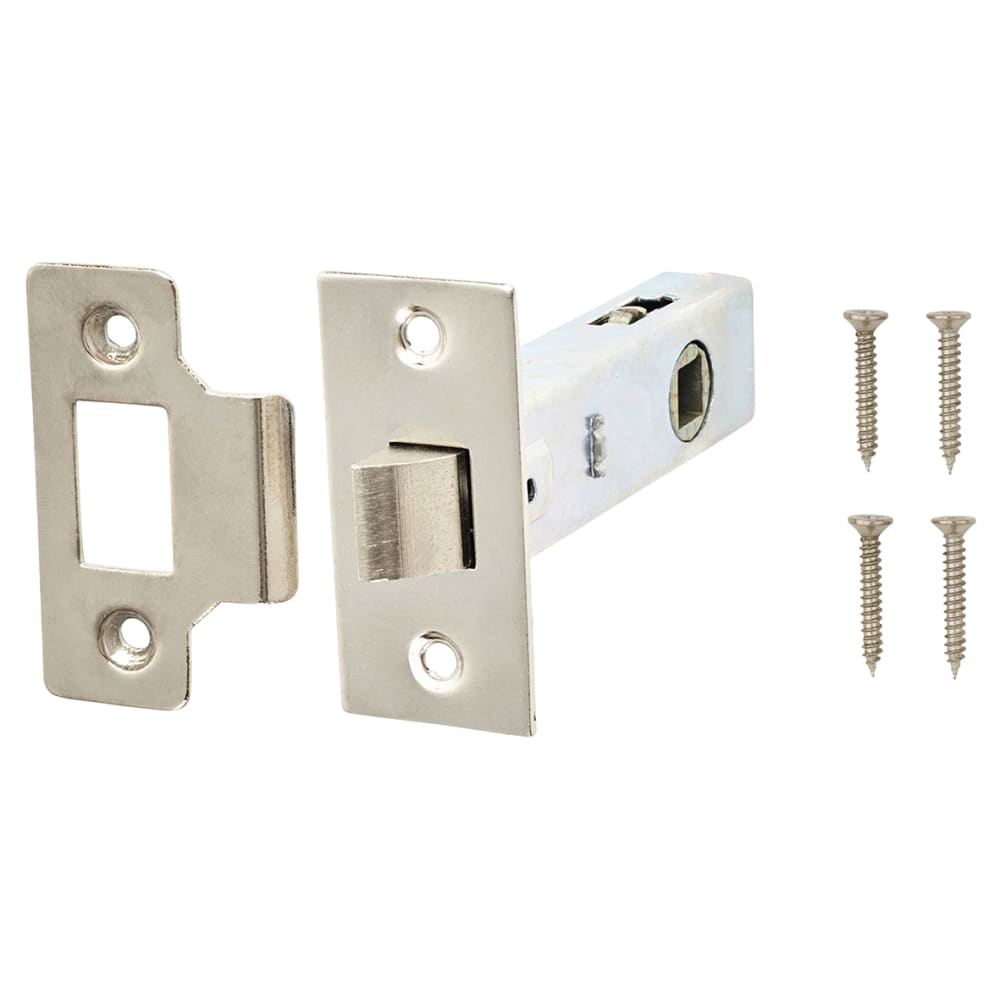 Touchpoint Budget Tubular Latch - 78mm Case - 57mm Backset - Square - Nickel Plated