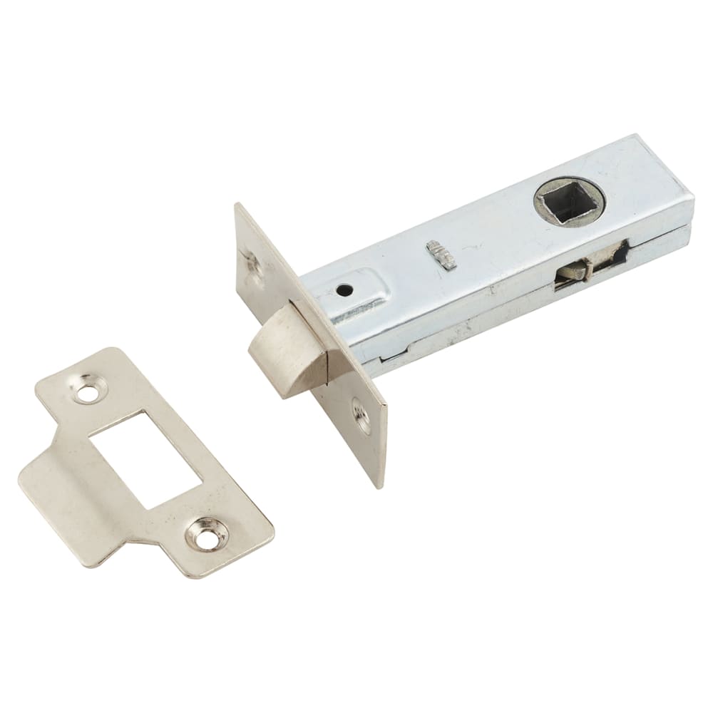 Touchpoint Budget Tubular Latch - 78mm Case - 57mm Backset - Square - Nickel Plated