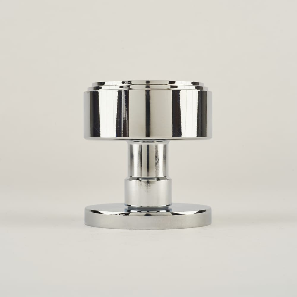 Jedo by Frelan Step Mortice Door Knob - 60mm Rose Diameter - Polished Chrome