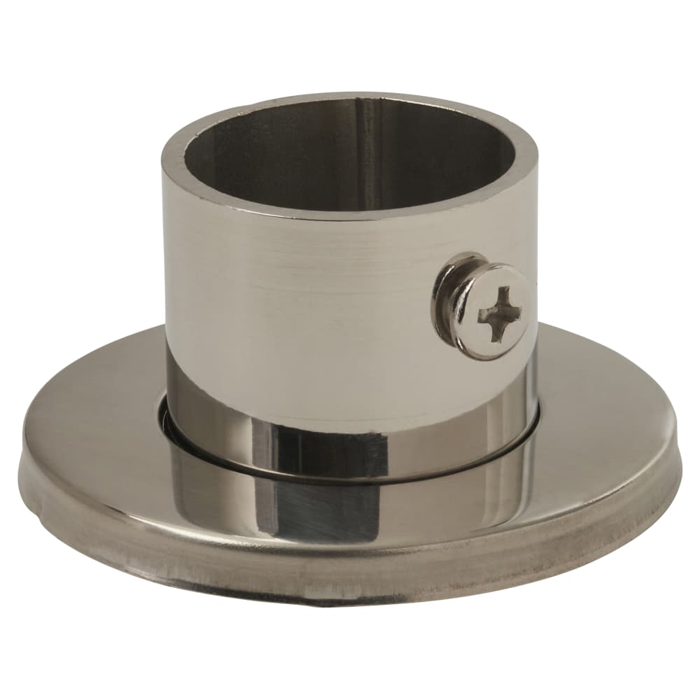 Rothley 25mm Tube Hanging Rail End Socket - Polished Stainless Steel