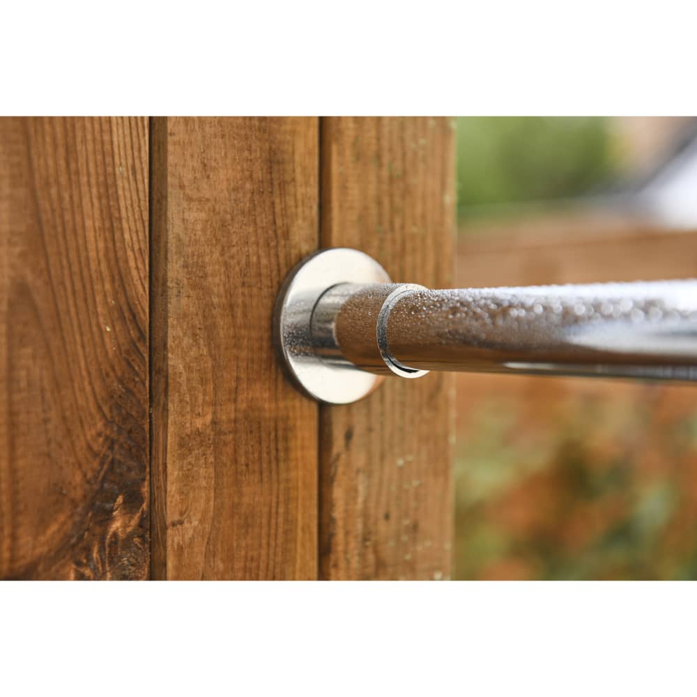 Rothley 25mm Tube Hanging Rail End Socket - Polished Stainless Steel