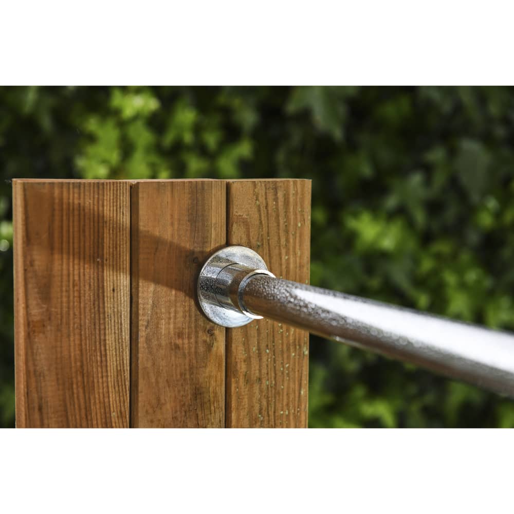 Rothley 25mm Tube Hanging Rail End Socket - Polished Stainless Steel