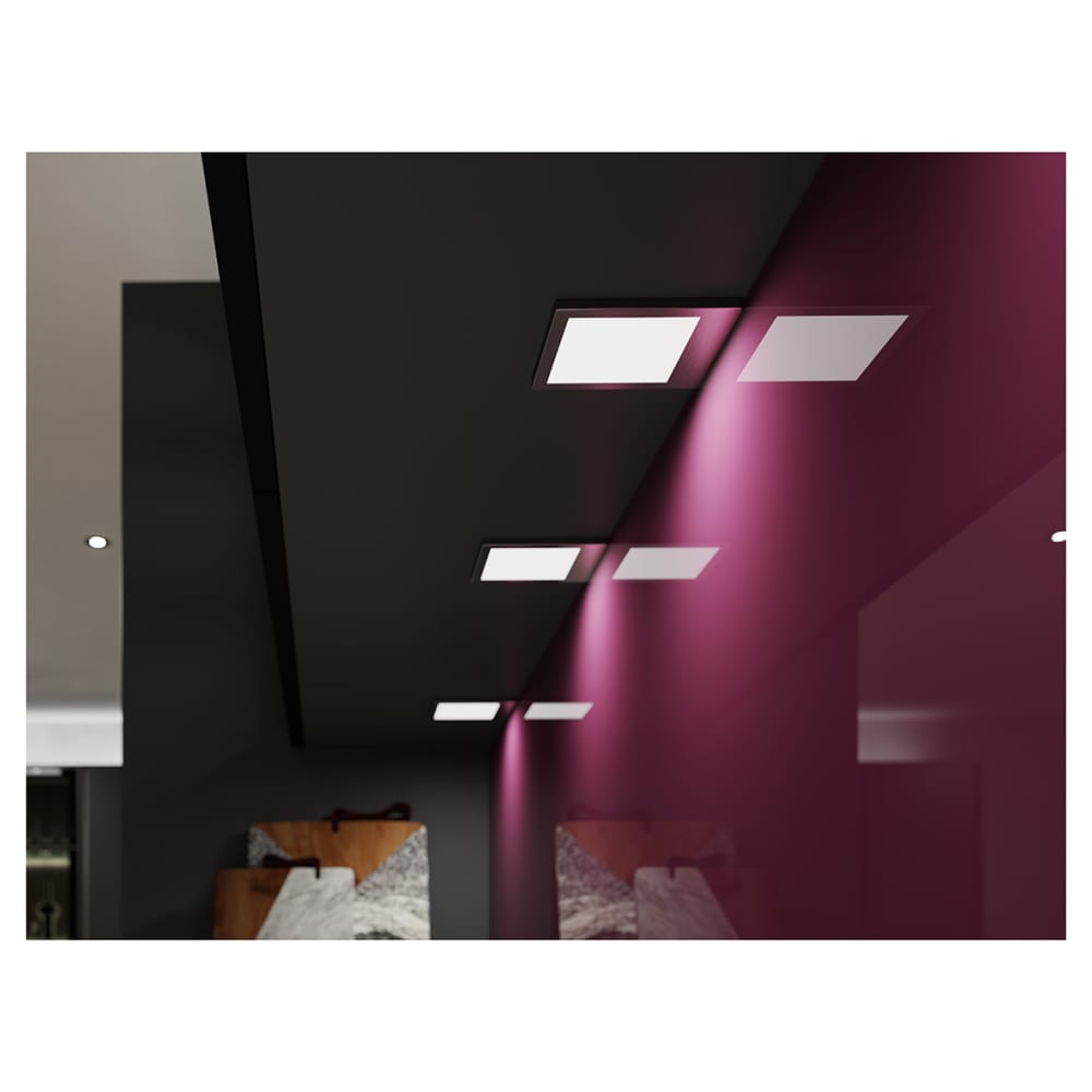 Sensio Horizon 3.6W LED Square Cabinet Downlight & Driver - 3/4/5000K - Stainless Steel - Pack of 3