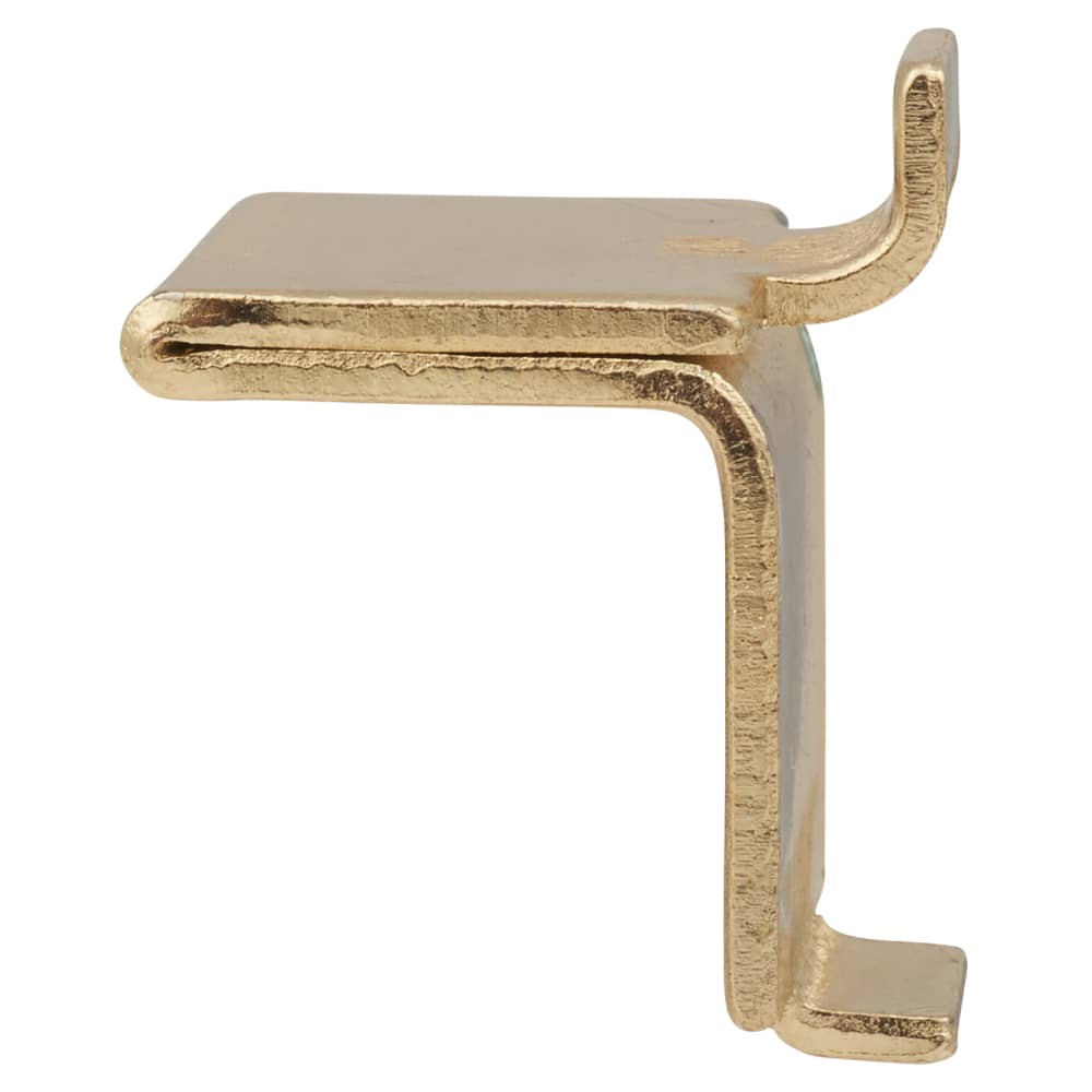 Altro Heavy Duty Flat Bookcase Clip - Electro Brass Plated - Pack of 10