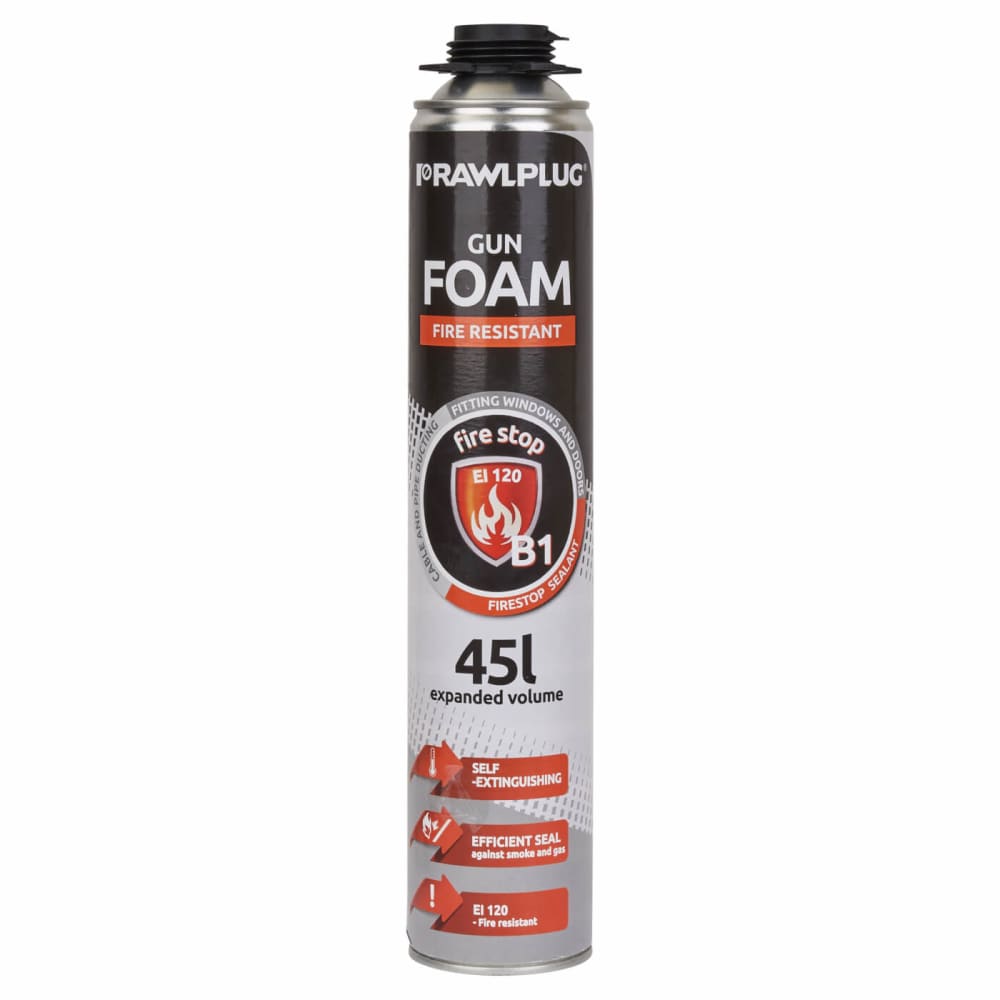 Rawlplug B1 Fire Resistant Expanding Foam - Gun Grade - 750ml