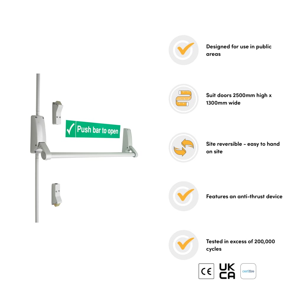 Briton 376 Push Bar Panic Bolt - Timber Door