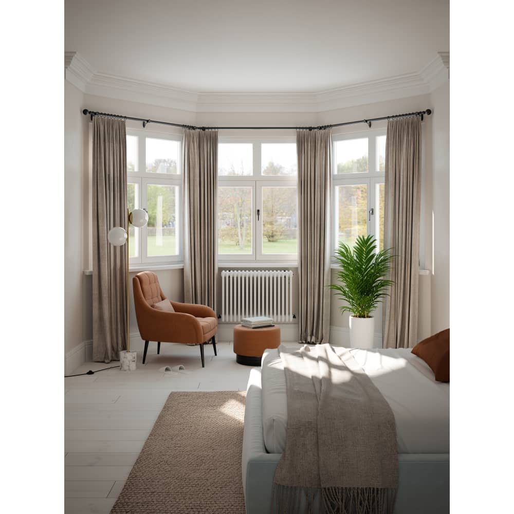 Rothley 25mm Solid Ball Curtain Pole Finial - Matt Black - Pack of 2
