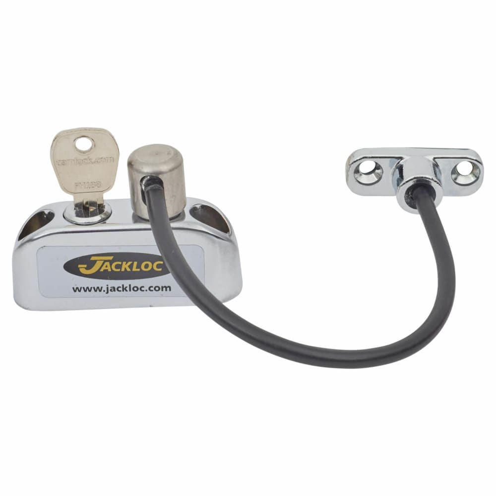 Jackloc Pro-5 Key-Locking Cable Window Restrictor – Chrome 