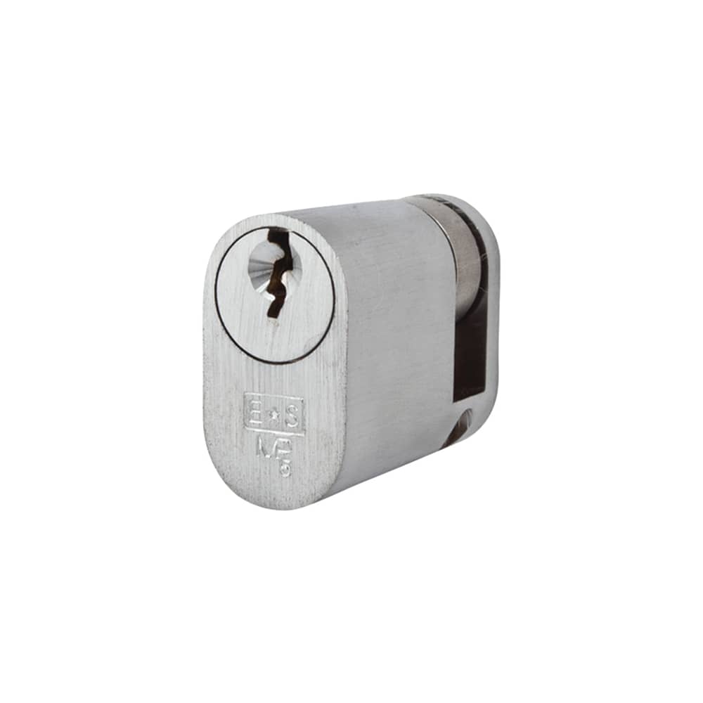 Eurospec 5 Pin 40mm Oval Single Cylinder - 30 + 10mm - Satin Chrome - Keyed to Differ
