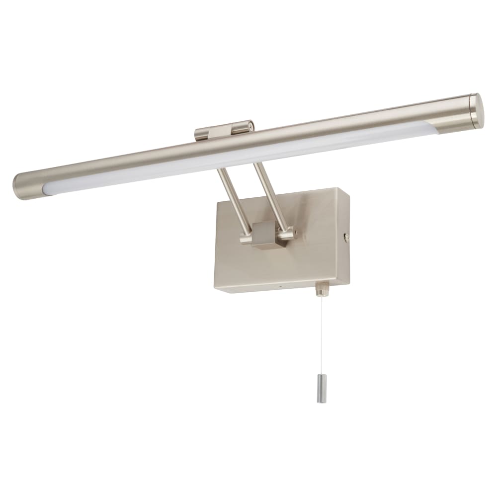 Forum Spa Chai 8W LED Picture/Mirror Bathroom Wall Light - IP44 - 3000K Warm White - Satin Nickel