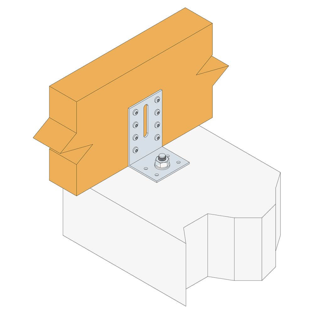 Simpson Strong Tie Light Duty Reinforced Angle Bracket - 42 x 42 x 40mm