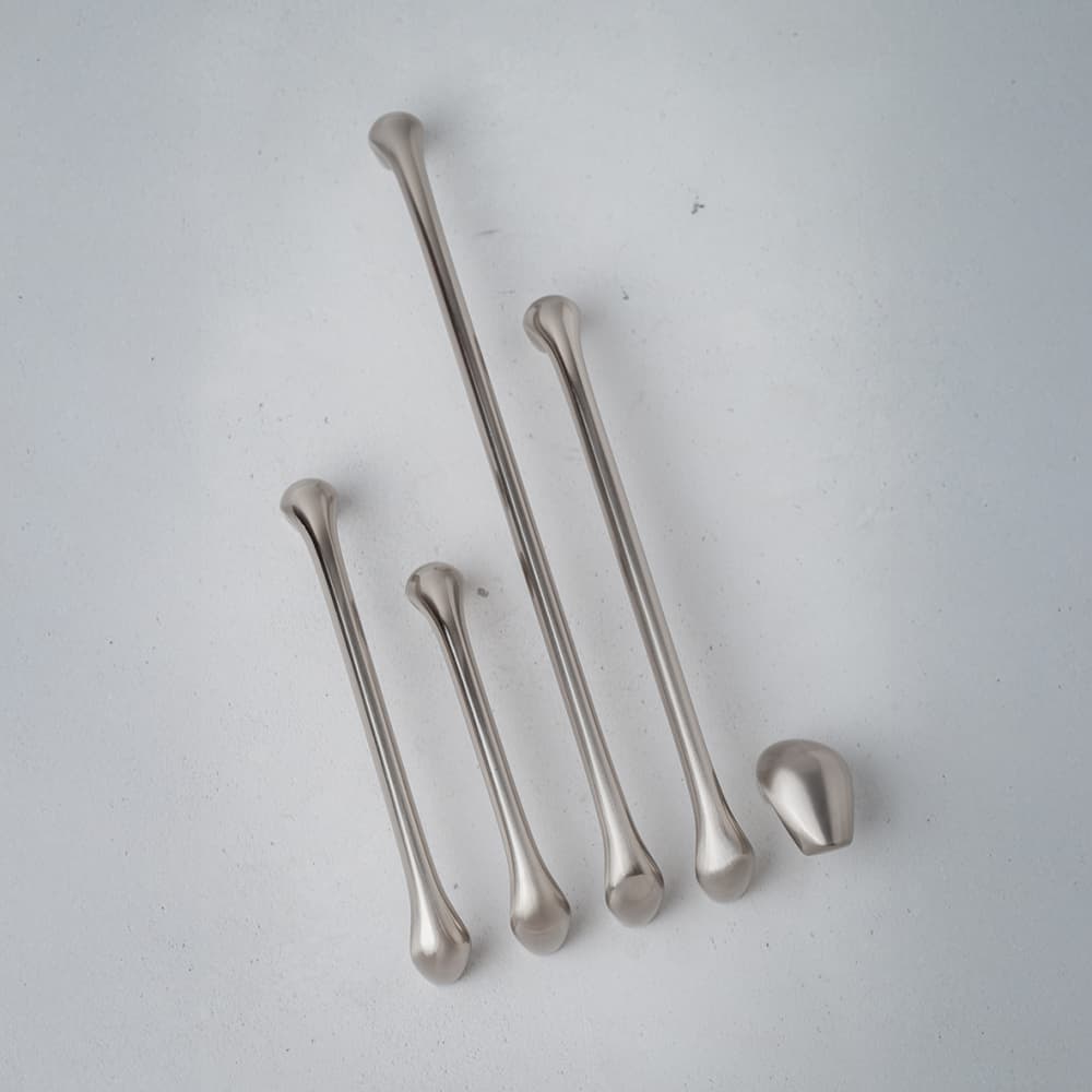 Altro Keswick 7mm D-Bar Cabinet Pull Handle - 224mm Centres - Satin Nickel