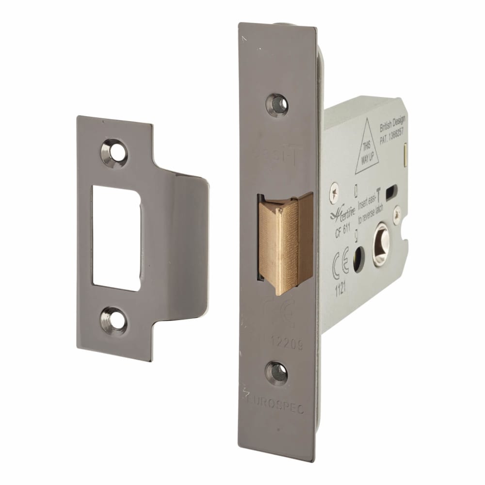 Lightweight Latch Altro Heavy Duty Flat Latch - 79mm Case - 57mm Backset - Black Nickel ...