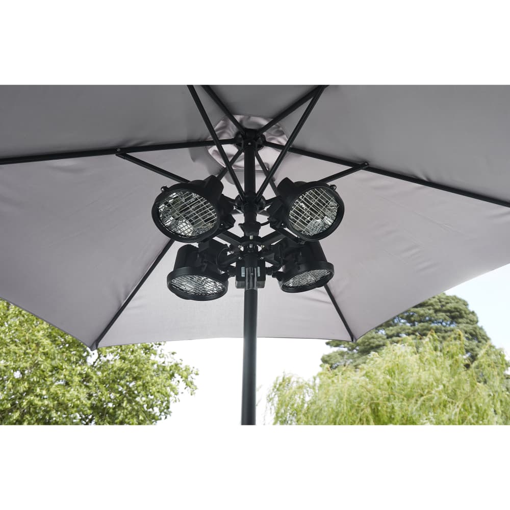 Forum Zink Ruby IPX3 4 x 450W Parasol Heater - 1800W