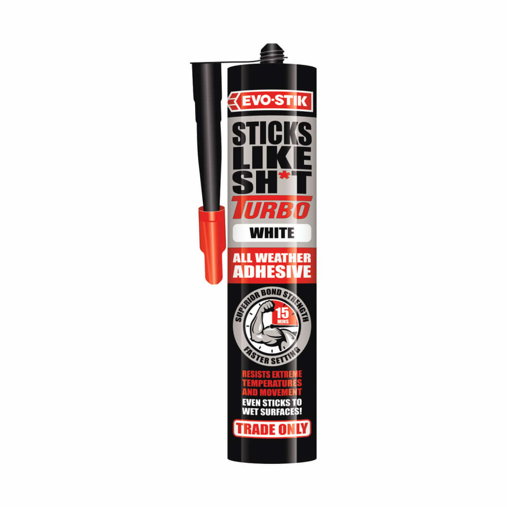 Evo-Stik Sticks Like Sh*t Turbo - Solvent Free - 290ml - White