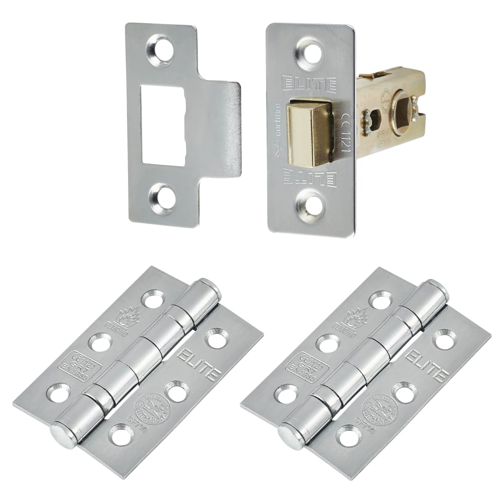 Touchpoint Rome Latch Door Handle Kit - Satin Chrome