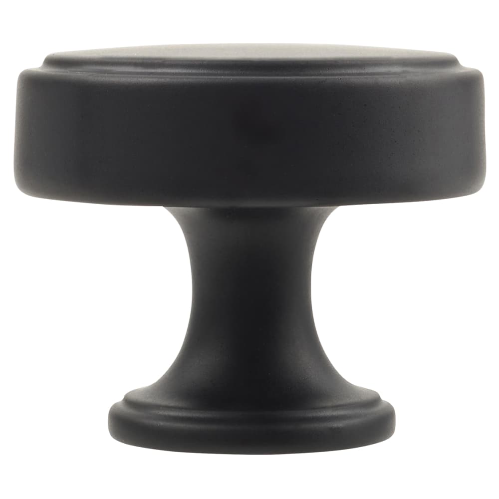 Crofts & Assinder Calgary Round Cabinet Knob - 35mm Diameter - Matt Black