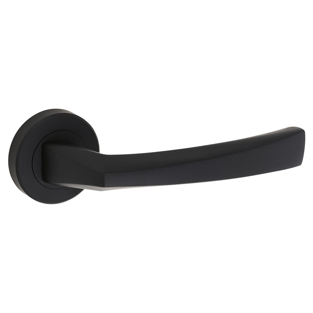 Carlisle Brass Serozzetta Scopo Door Handle on Rose - Matt Black ...