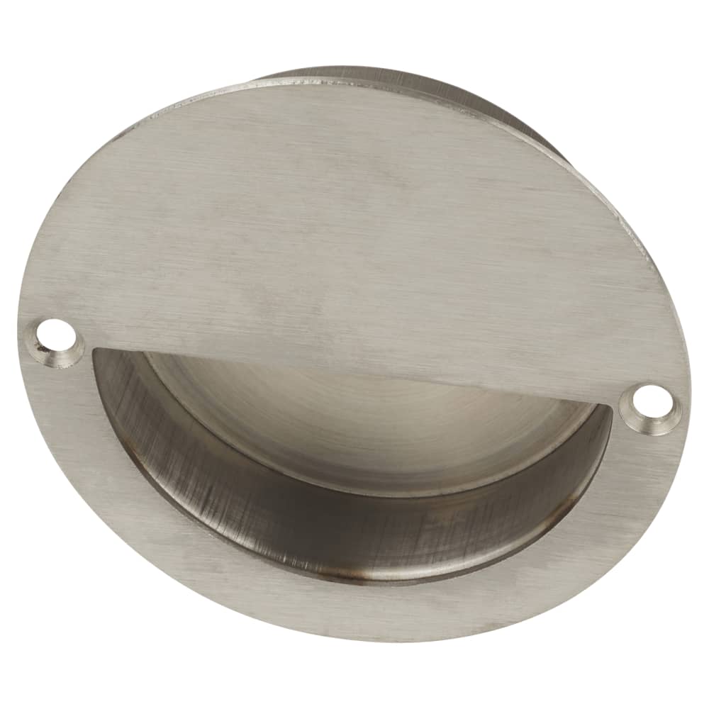 Altro Circular Flush Cabinet Pull Handle - 90mm Diameter - Satin Stainless Steel