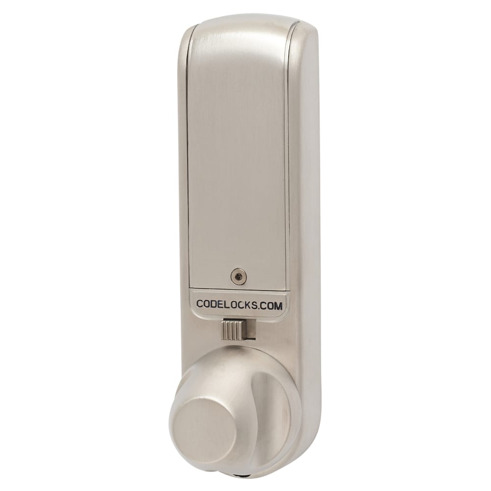 Codelocks CL2255 Digital Push Button Code Lock and Latch with Key Override - Brushed Steel