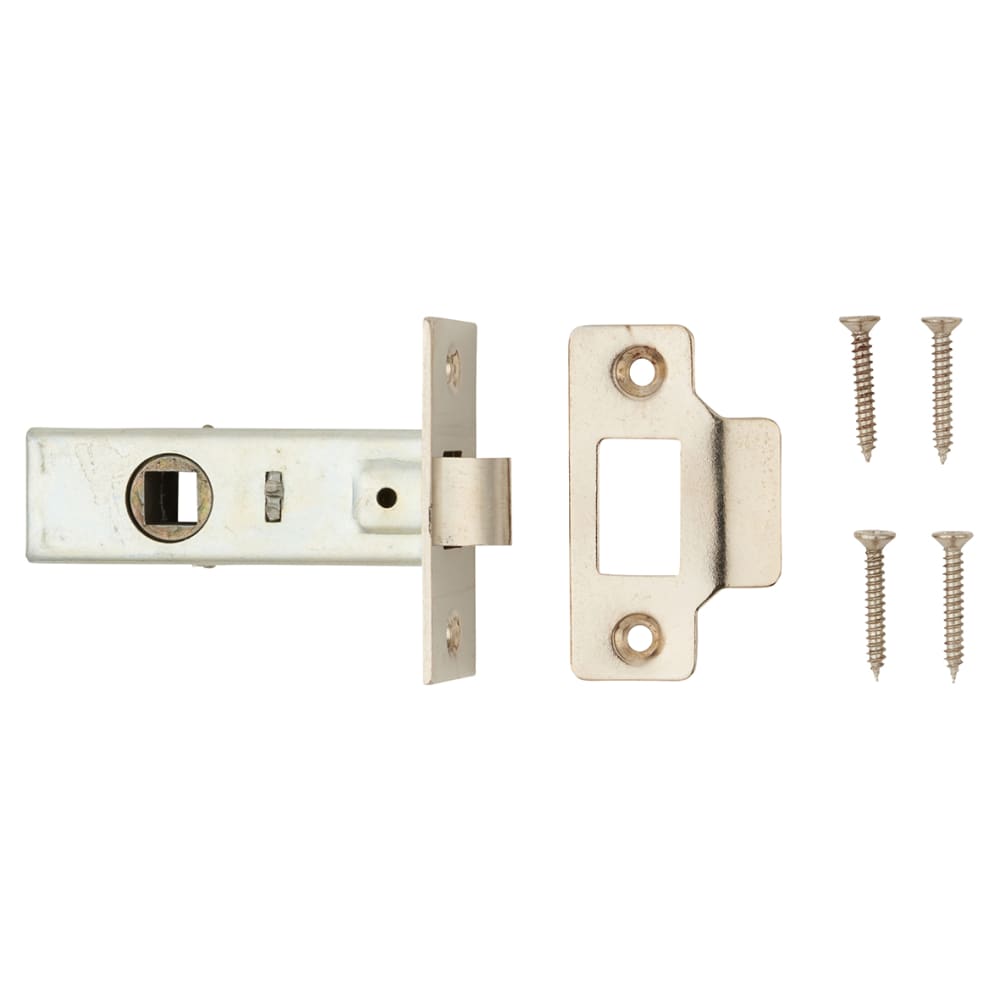 Touchpoint Budget Tubular Latch - 65mm Case - 44mm Backset - Square - Nickel Plated