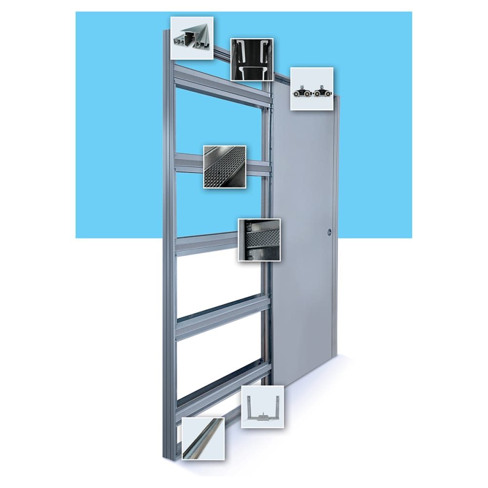 Scrigno OpenBox Single Pocket Door Kit - 125mm Finished Wall Thickness - 826 x 2040mm Door Size