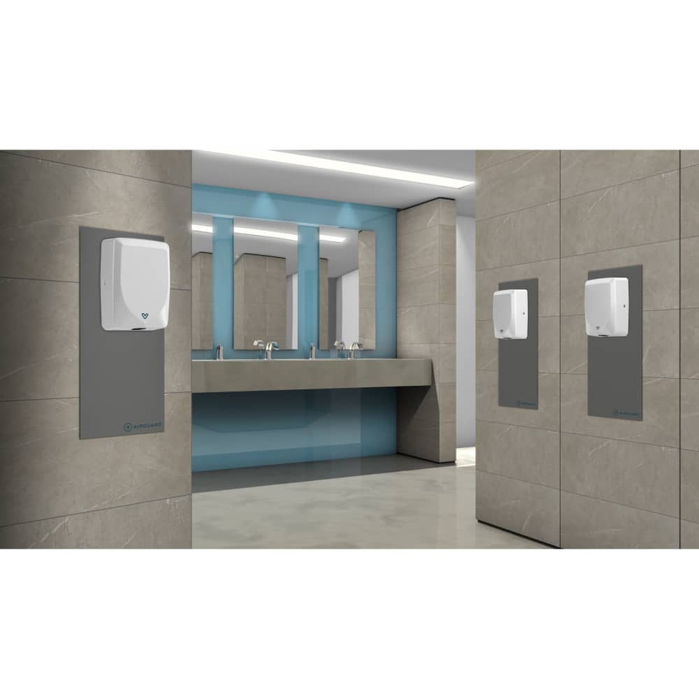 Everything Hand Dryers AirGuard Antibacterial Medium Hand Dryer Backboard - Grey - Pack of 5