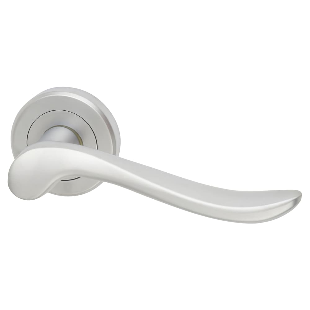 Serozzetta by Carlisle Brass Verdun Door Handle on Rose - Satin Chrome