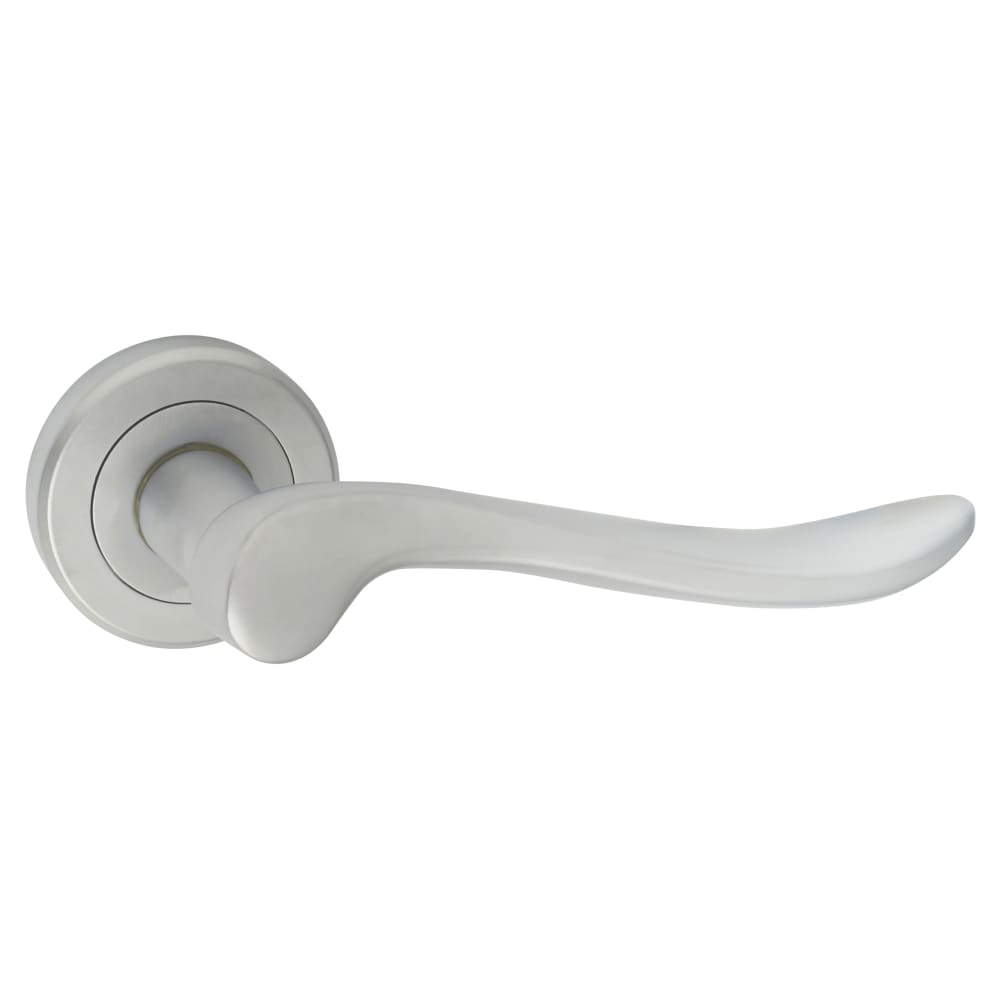 Serozzetta by Carlisle Brass Verdun Door Handle on Rose - Satin Chrome