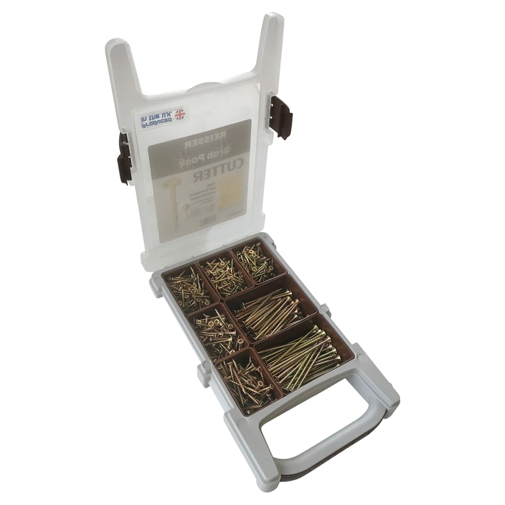 Reisser Cutter Pozi Countersunk Wood Screws Trade Pack Grab Case