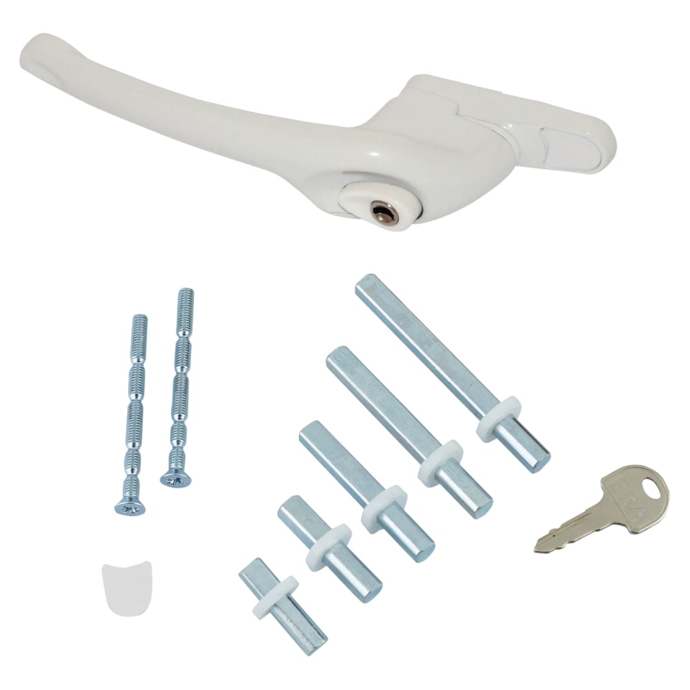 ERA uPVC Maxim Offset Espagnolette Locking Multipoint Multi-Spindle Window Handle - L-Hand - White