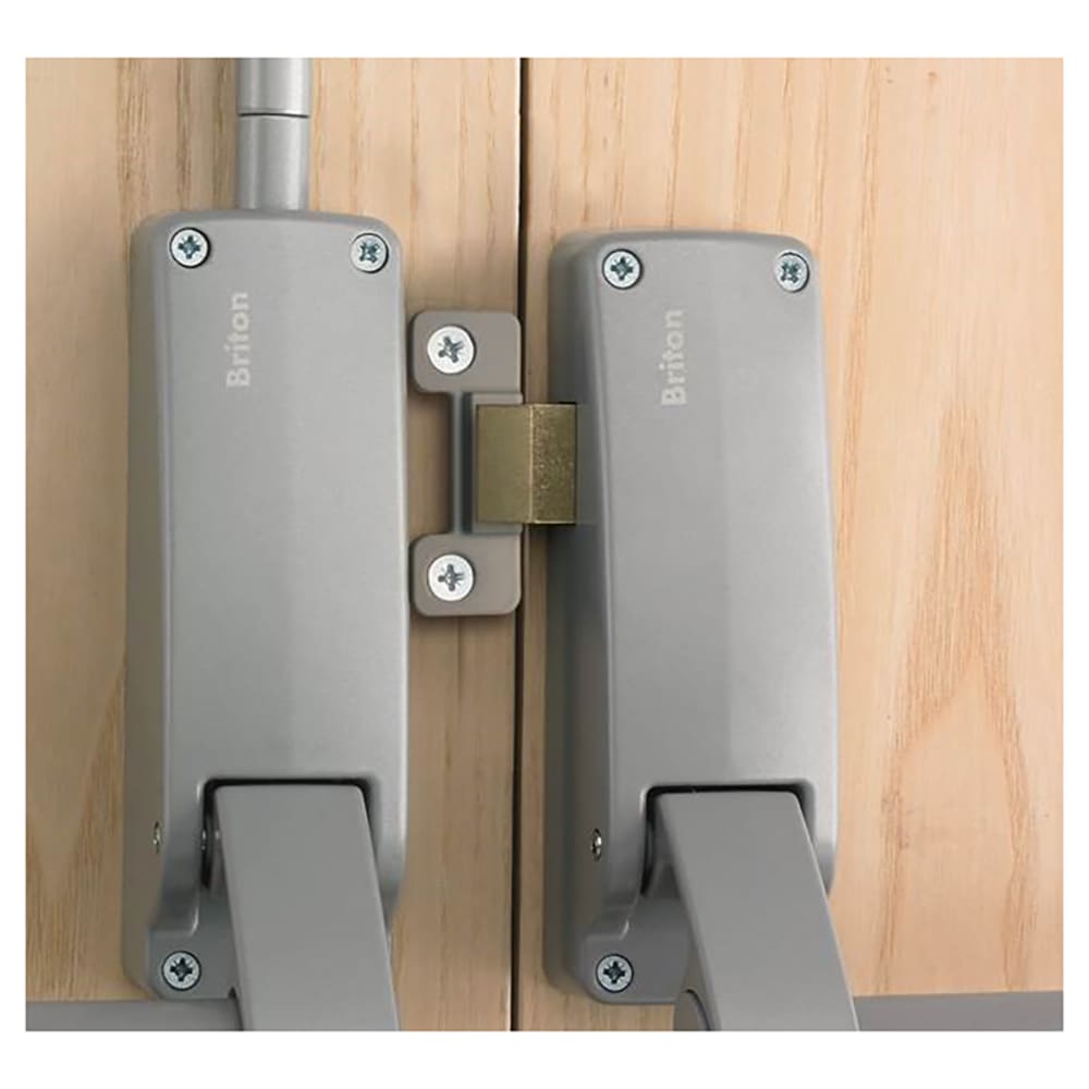 Briton 377 Rebated Double Door Push Bar Panic Exit Set - Timber Door