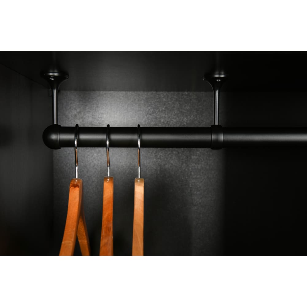 Rothley 25mm Wardrobe Hanging Rail Centre Bracket - Matt Black