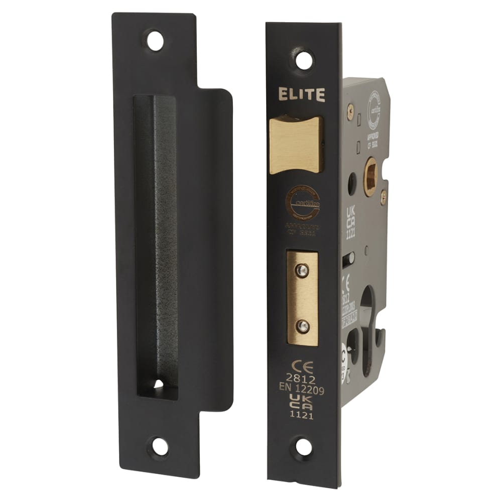 Touchpoint Euro Profile Sashlock - 65mm Case - 44mm Backset - Matt Black