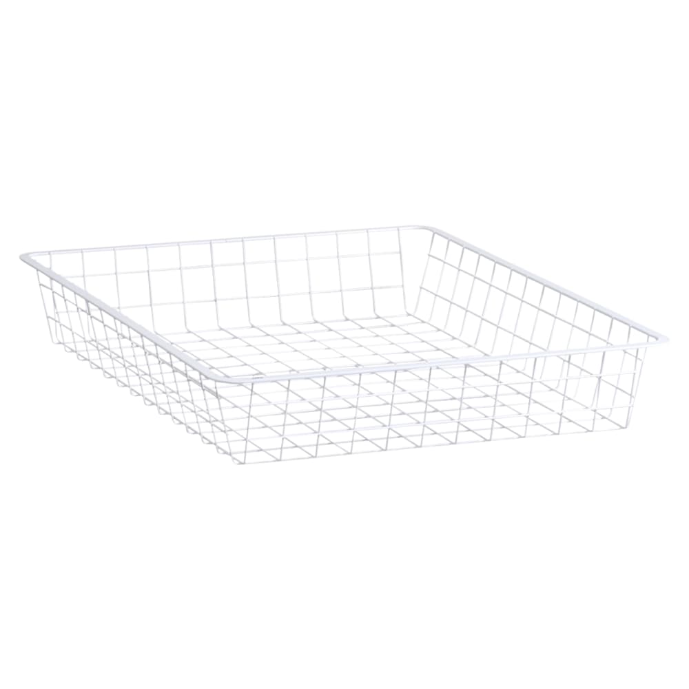 elfa Top Track System - Shallow Wire Basket - 527 x 427 x 85mm - White
