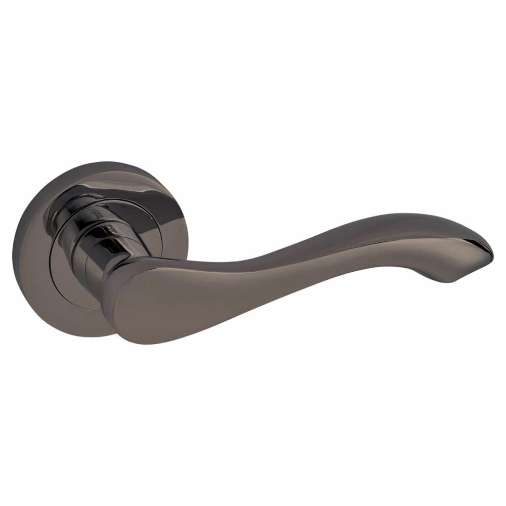 Touchpoint Scarlett Door Handle on Rose - Black Nickel