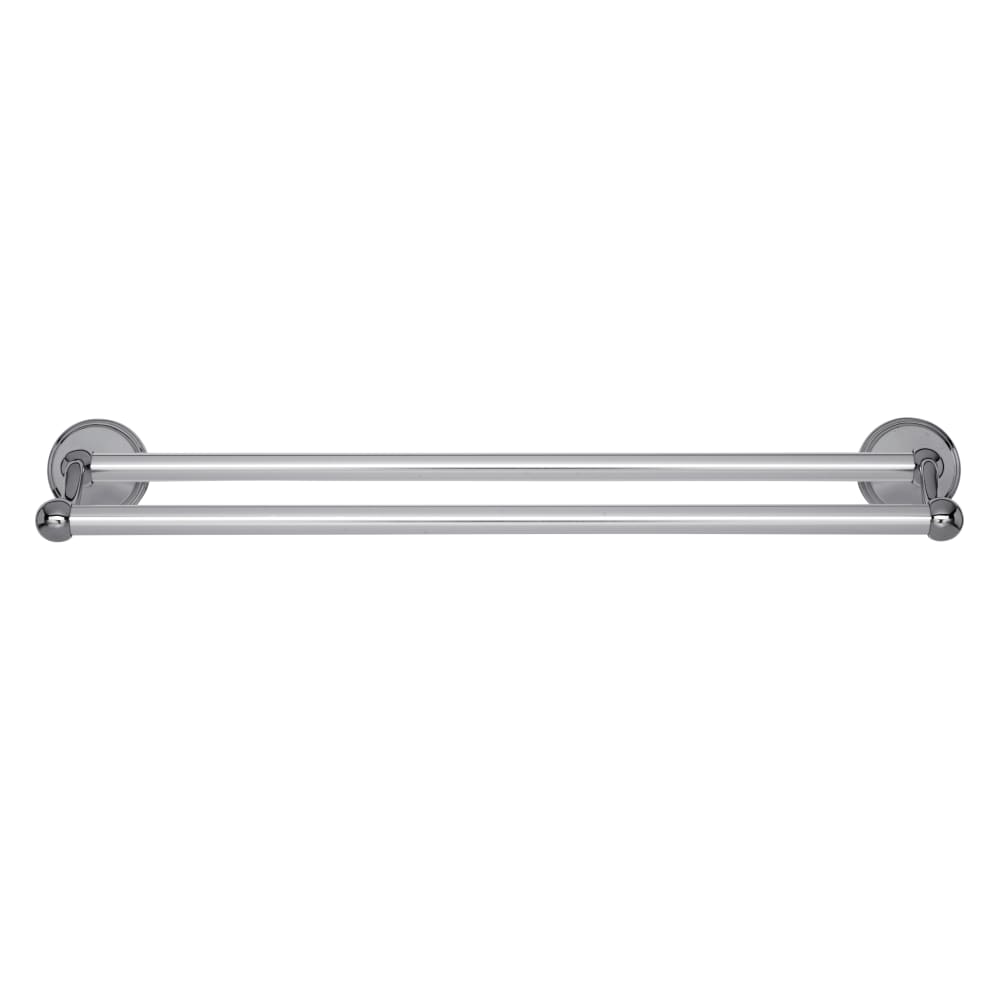 Croydex Westminster Round Double Towel Rail - 70 x 510 x 140mm - Polished Chrome