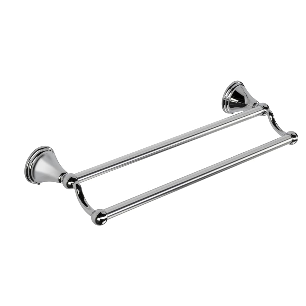 Croydex Westminster Round Double Towel Rail - 70 x 510 x 140mm - Polished Chrome