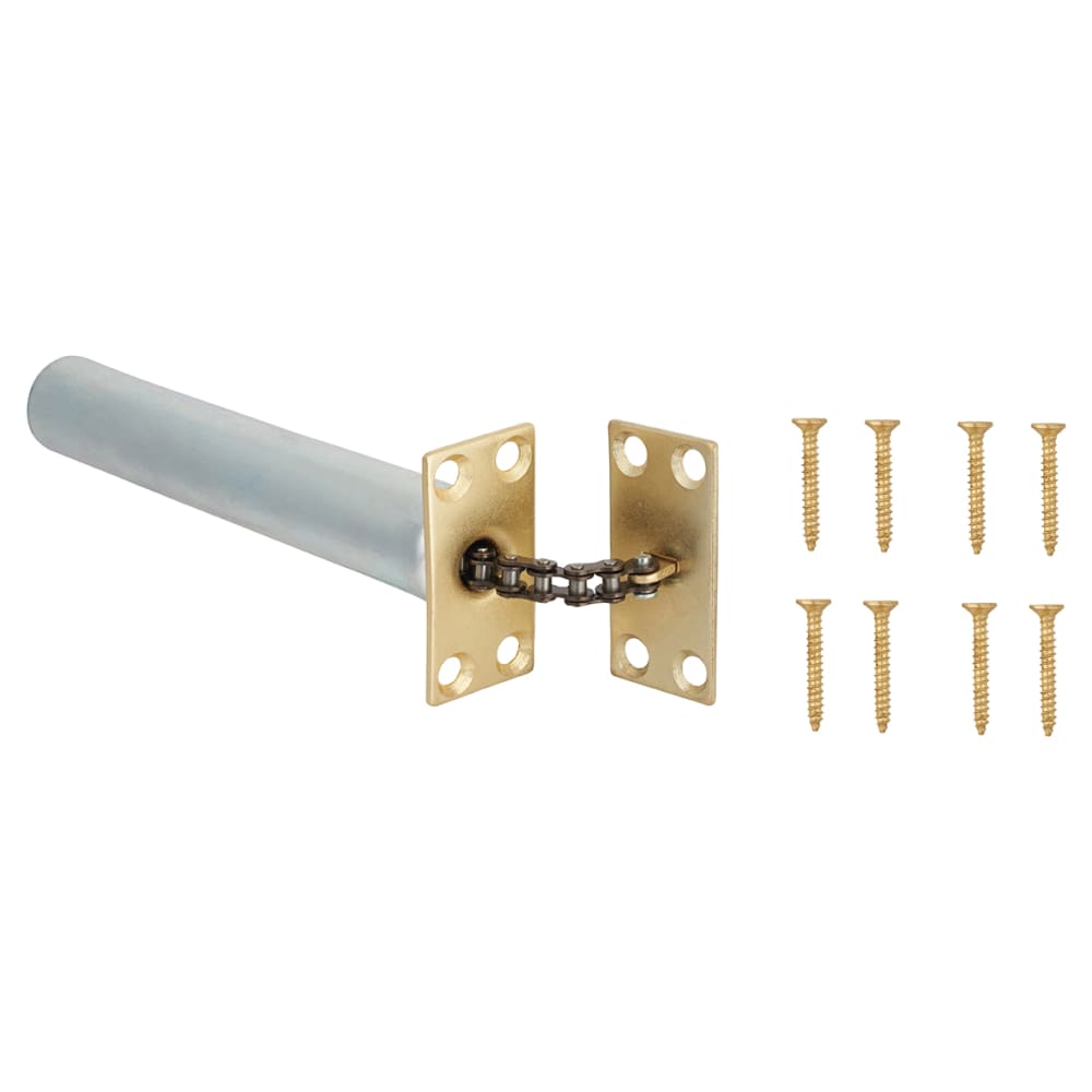 Chain Door Closer - Square Plate - Brass Plated