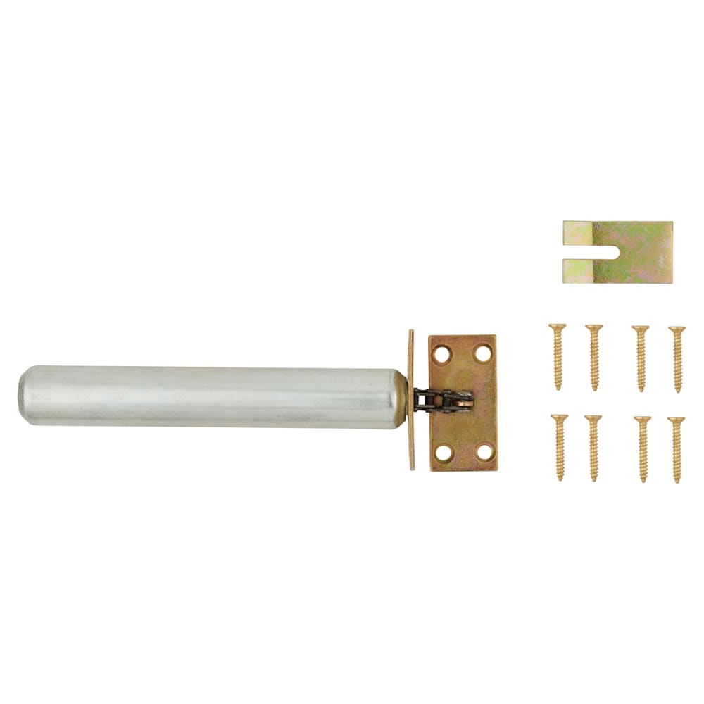 Chain Door Closer - Square Plate - Brass Plated