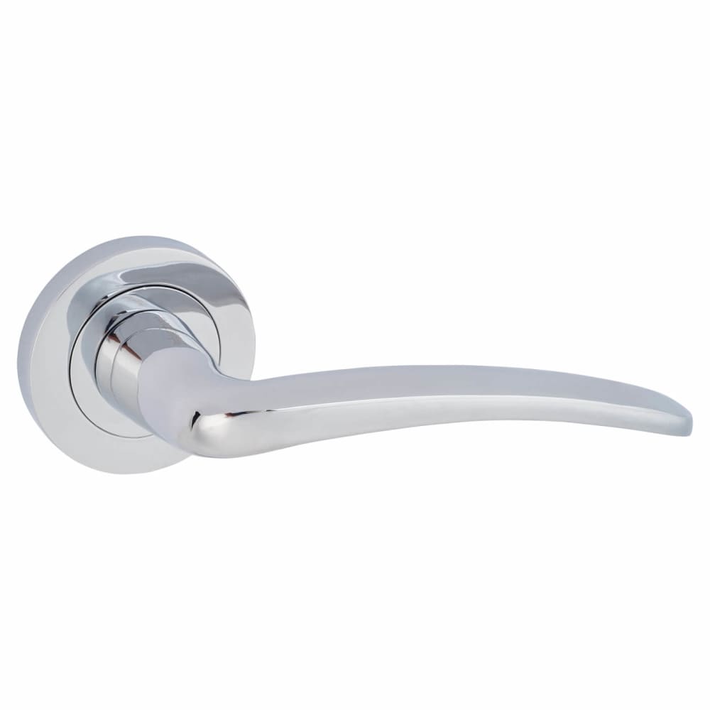 Touchpoint Eloise Door Handle on Rose - Polished Chrome