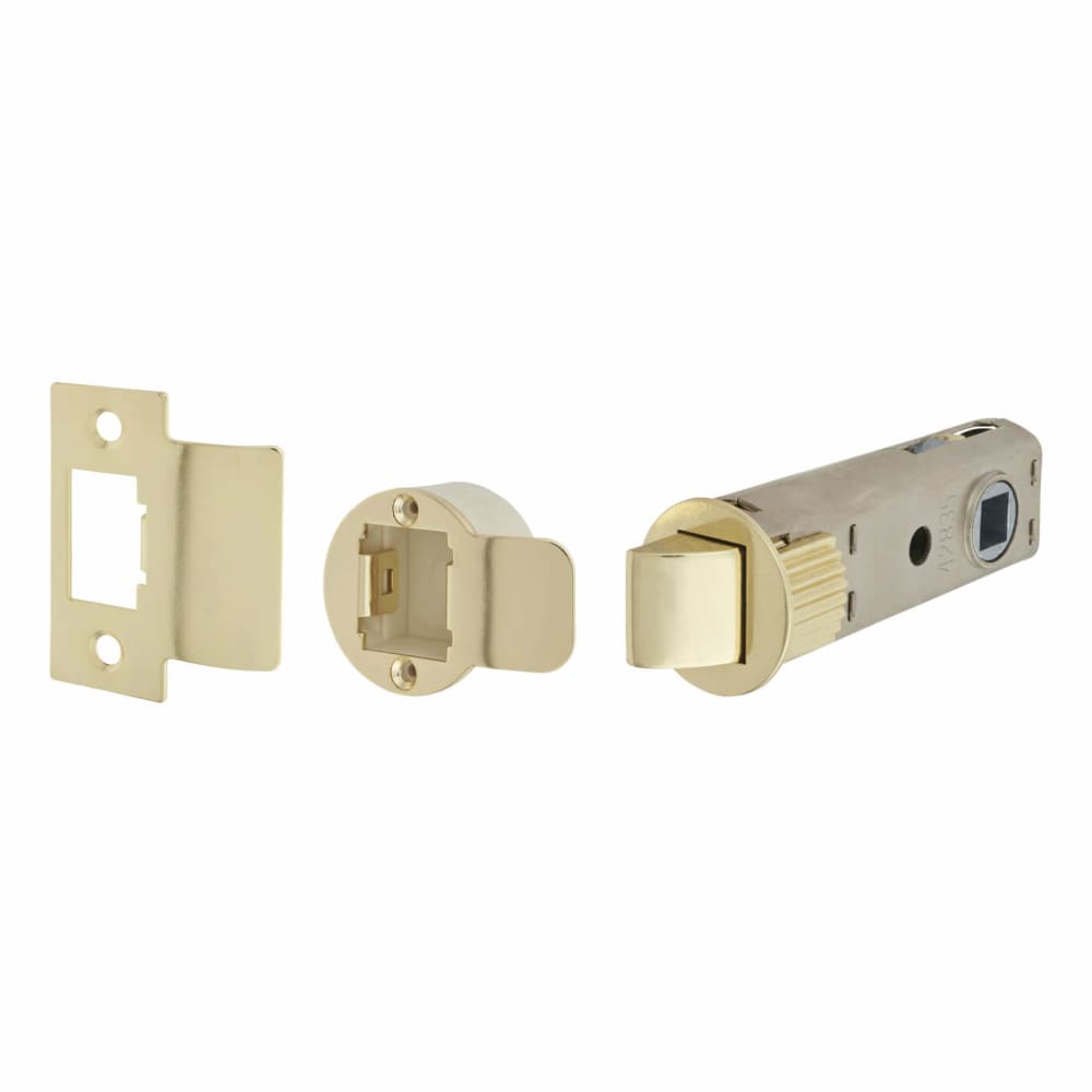 UNION JFL26 FastLatch Tubular Push-Fit Latch - 73mm Case - 57mm Backset - Round - Polished Brass